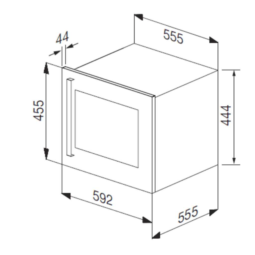 Kleenmaid BSC4530 Built in 51L Beverage Serving and Wine Storage Cabinet dimensions