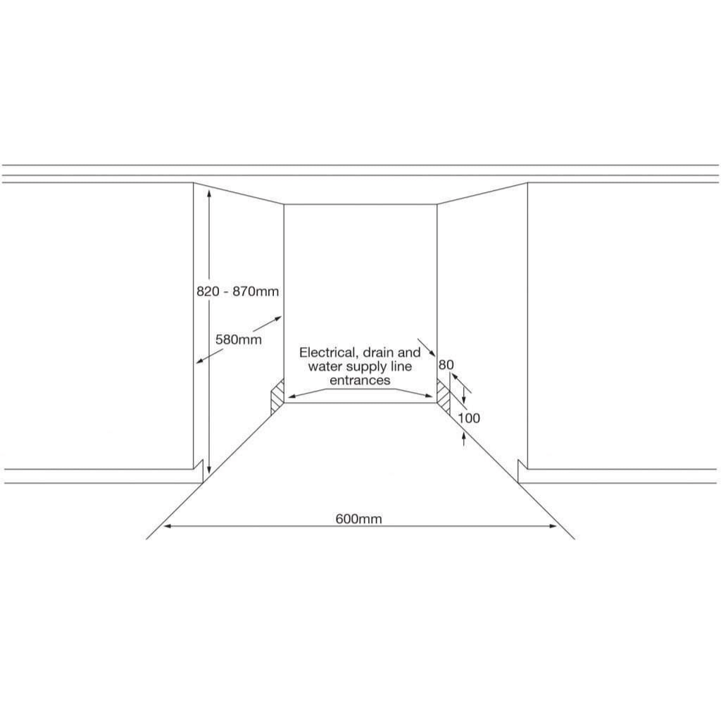 Kleenmaid DW6020X Stainless Steel Free Standing Or Built Under Dishwasher dimensions