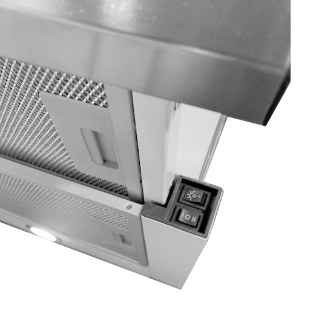 Kleenmaid RHSO91 90cm Slideout Rangehood toggle switch