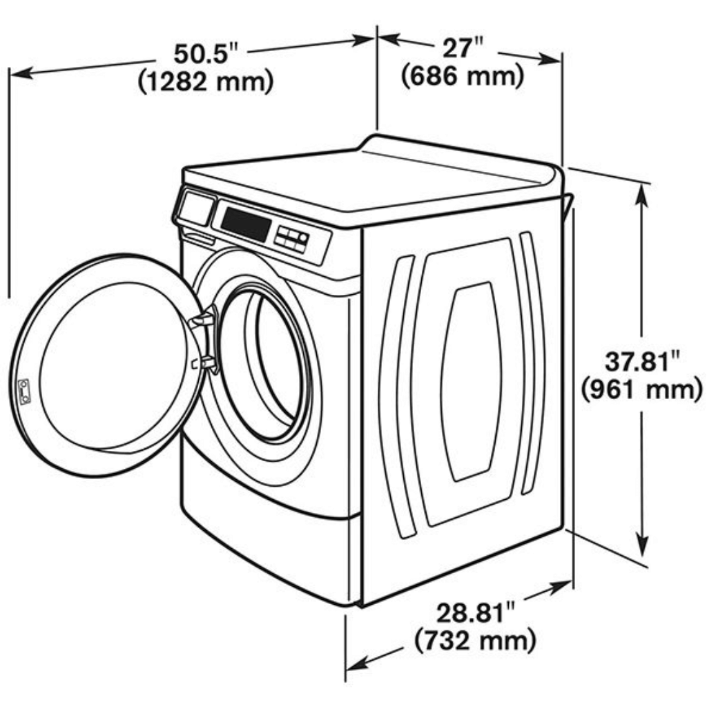 Maytag MHN33PN 9kg Commercial Front Load Washing Machine