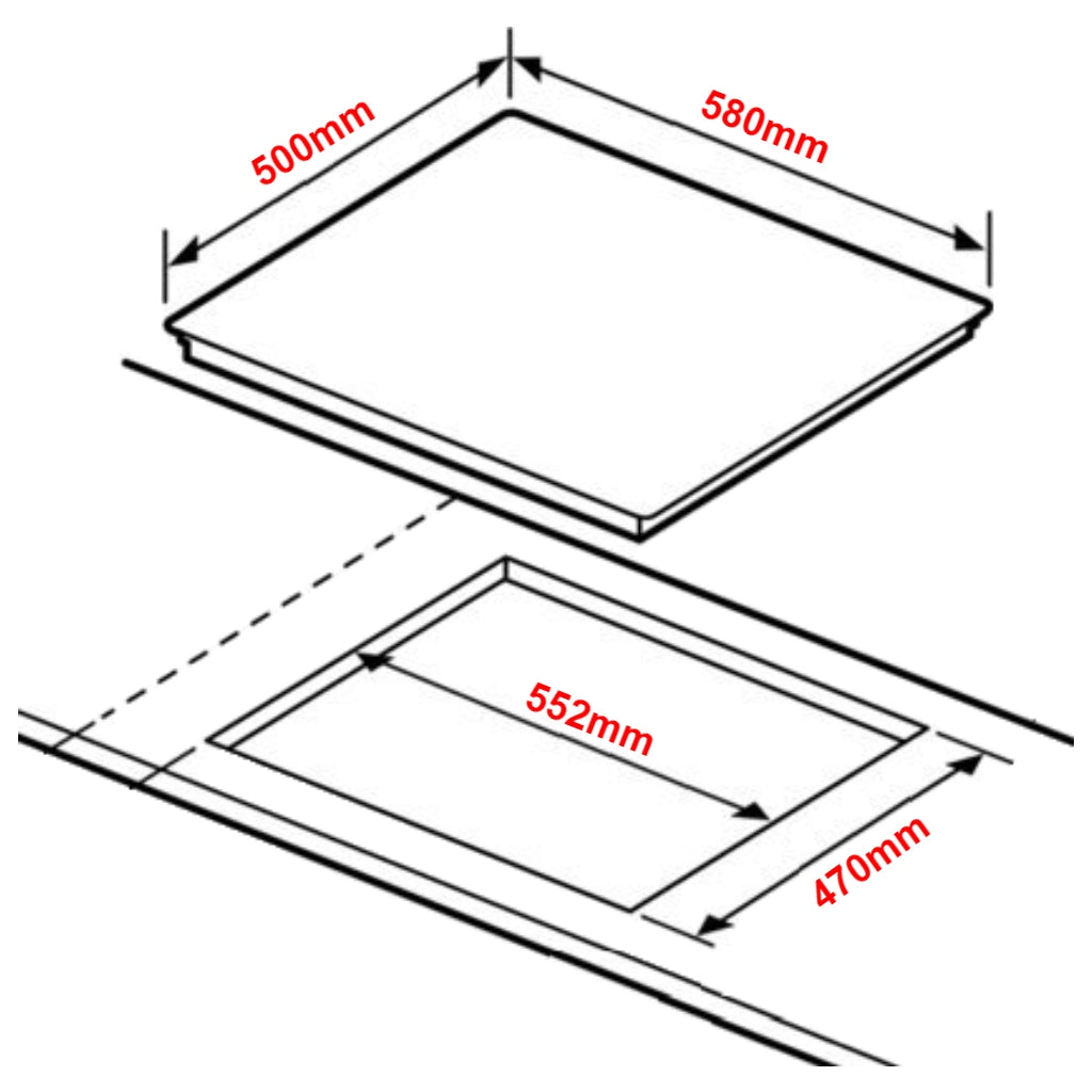 Omega OCG60X 60cm 4 Burner Gas Cooktop - The Appliance Guys