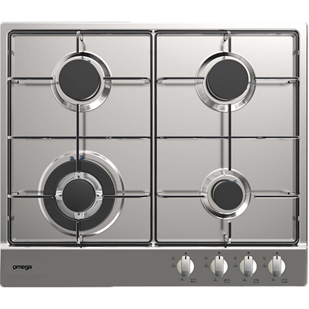 Omega OCG60X 60cm 4 Burner Gas Cooktop - The Appliance Guys
