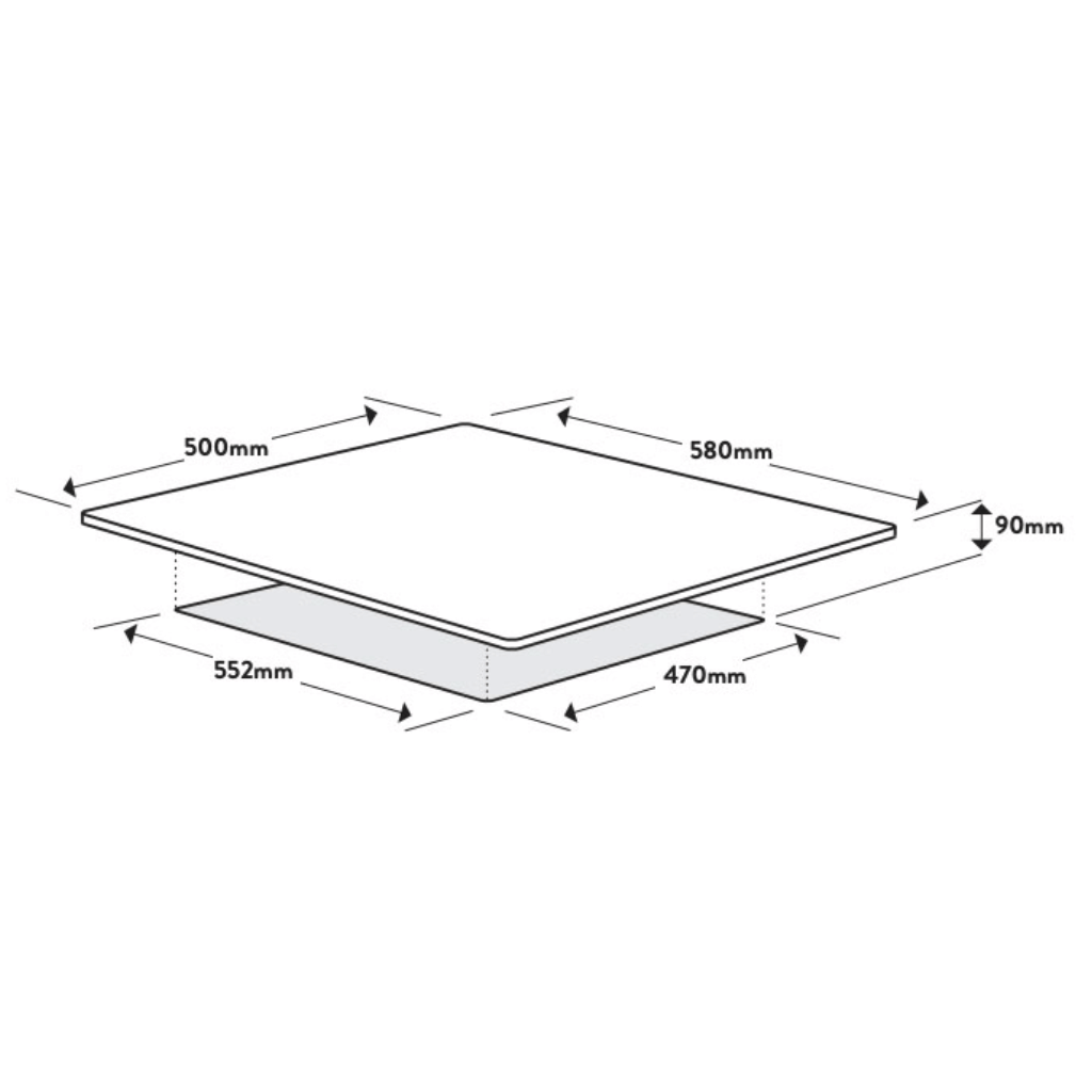 Omega OCG604XCOM 60cm Stainless Steel Gas Cooktop