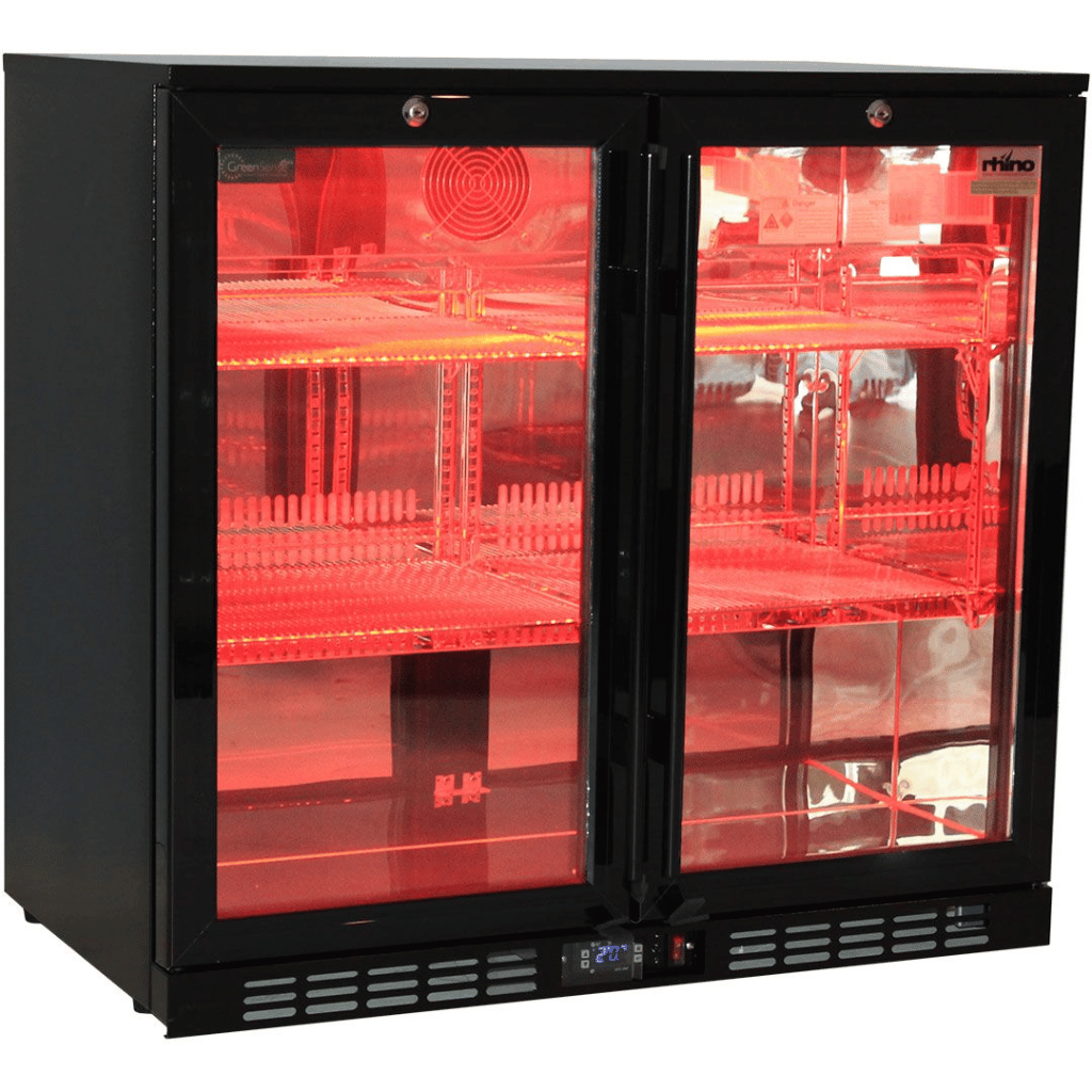Rhino SG2H-NQ 208L Multi Led Lighting Night Club Coloured Bar Fridge