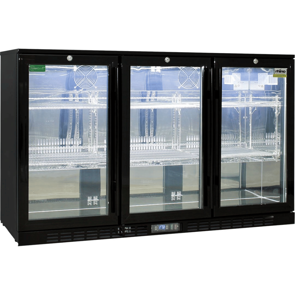 Rhino SG3H-B 330L 3 Door Commercial Under Bench Bar Fridge
