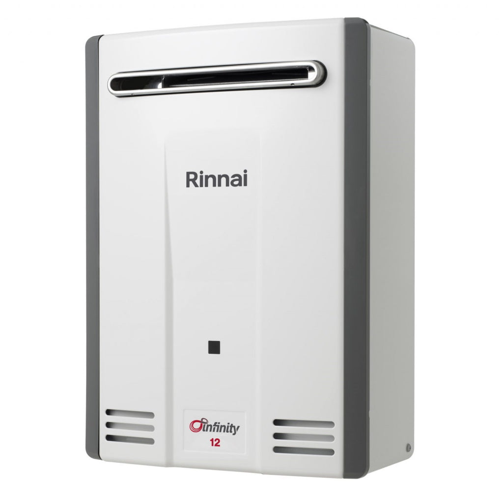 Rinnai INF12L50MA 12L White Infinity 12 50°C LPG Continuous Hot Water System - The Appliance Guys