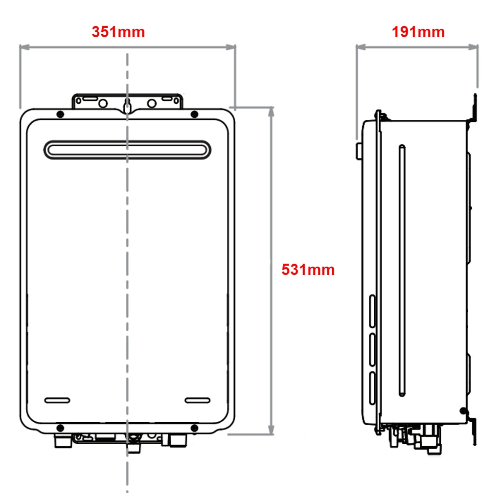 Rinnai INF16EN50A 16L Silver Infinity Enviro 16 50°C Natural Gas Continuous Hot Water System