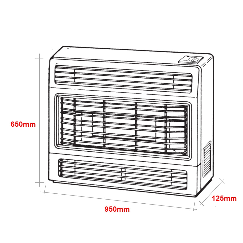 Rinnai SPEIMBN Spectrum Inbuilt Flued Natural Gas Space Heater - The Appliance Guys