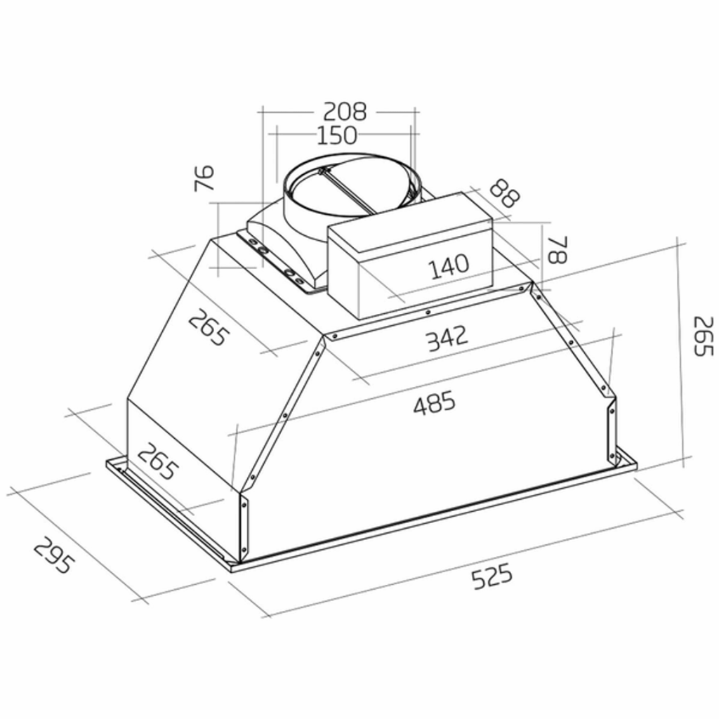 Schweigen NAUM-6 60cm Stainless Steel Undermount Rangehood (On Board Motor)