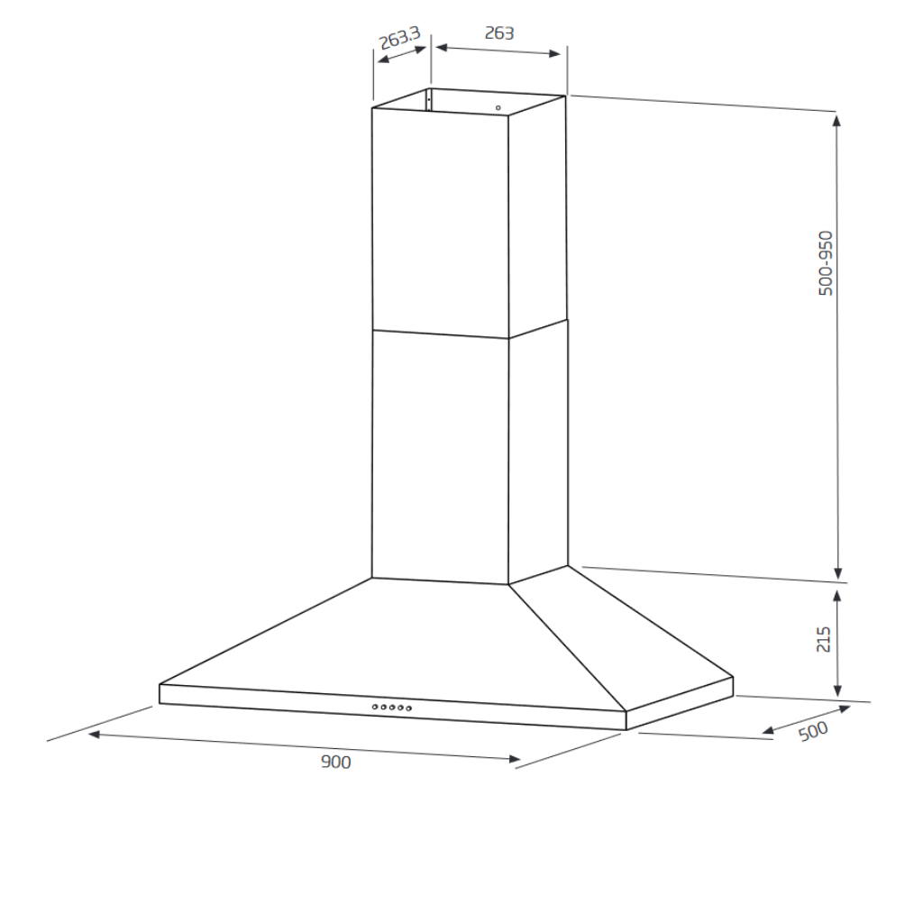 Schweigen TRI-900 90cm Dimensions