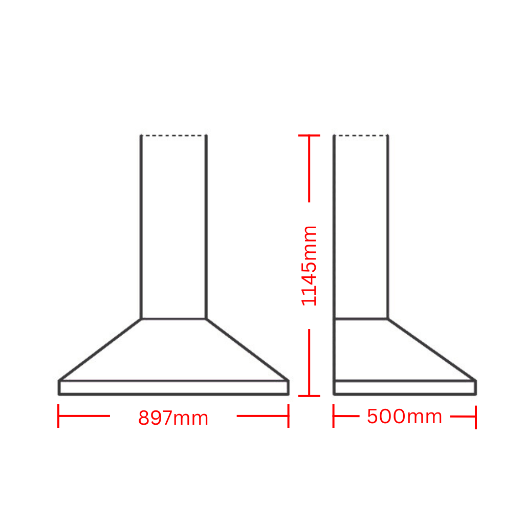 Artusi ACH905X Stainless Steel Canopy Rangehood