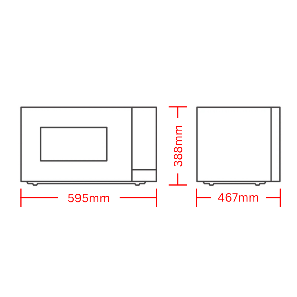 Artusi AMC34BI Dimension Image - The Appliance Guys