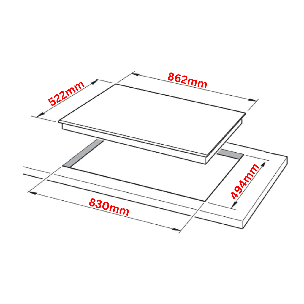 Artusi CAID905K Dimension Image - The Appliance Guys