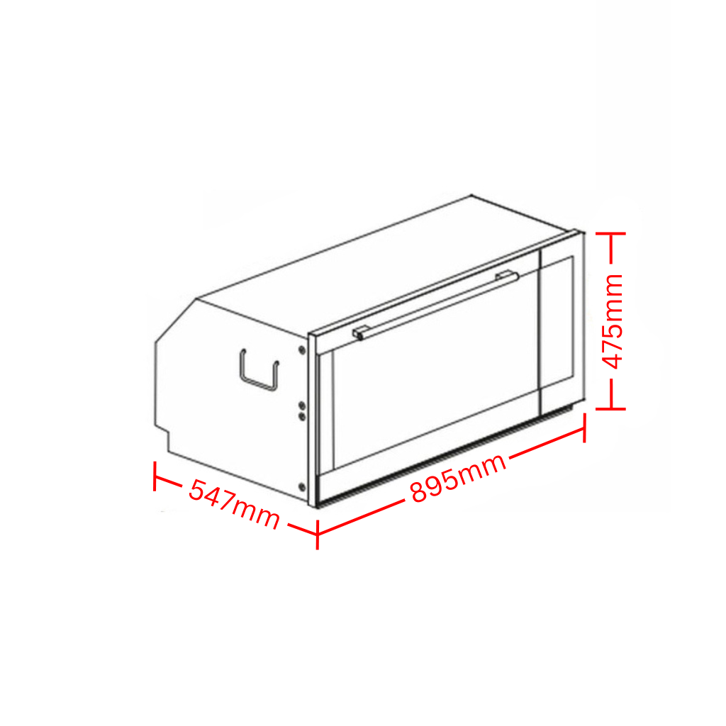 Artusi CAO900B Dimension Image - The Appliance Guys