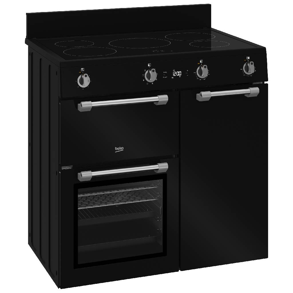 Beko BRC916IMB 90cm Black Freestanding Cooker