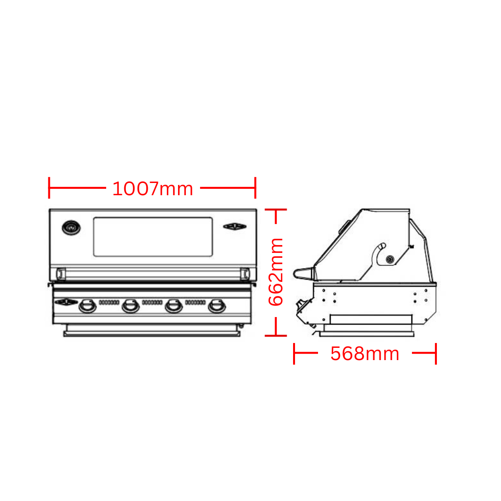 BeefEater BBG1250BB Dimension Image - The Appliance Guys