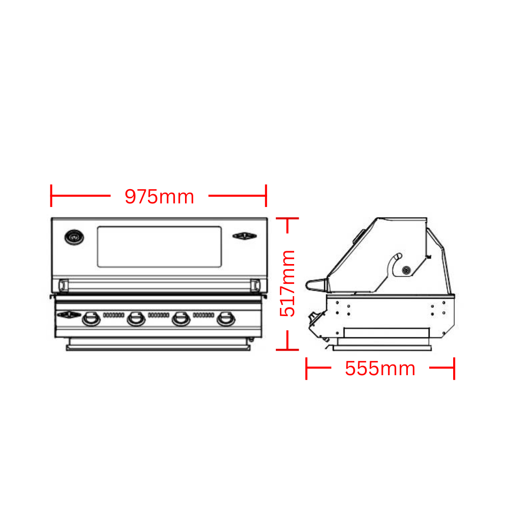 BeefEater BBG1650DA Dimension Image - The Appliance Guys