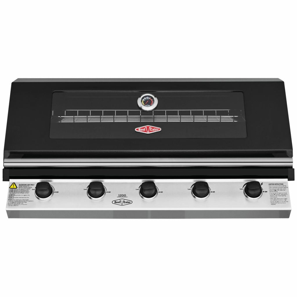 BeefEater BBG1250BB 1200 Series Black 5 Burner Built In BBQ