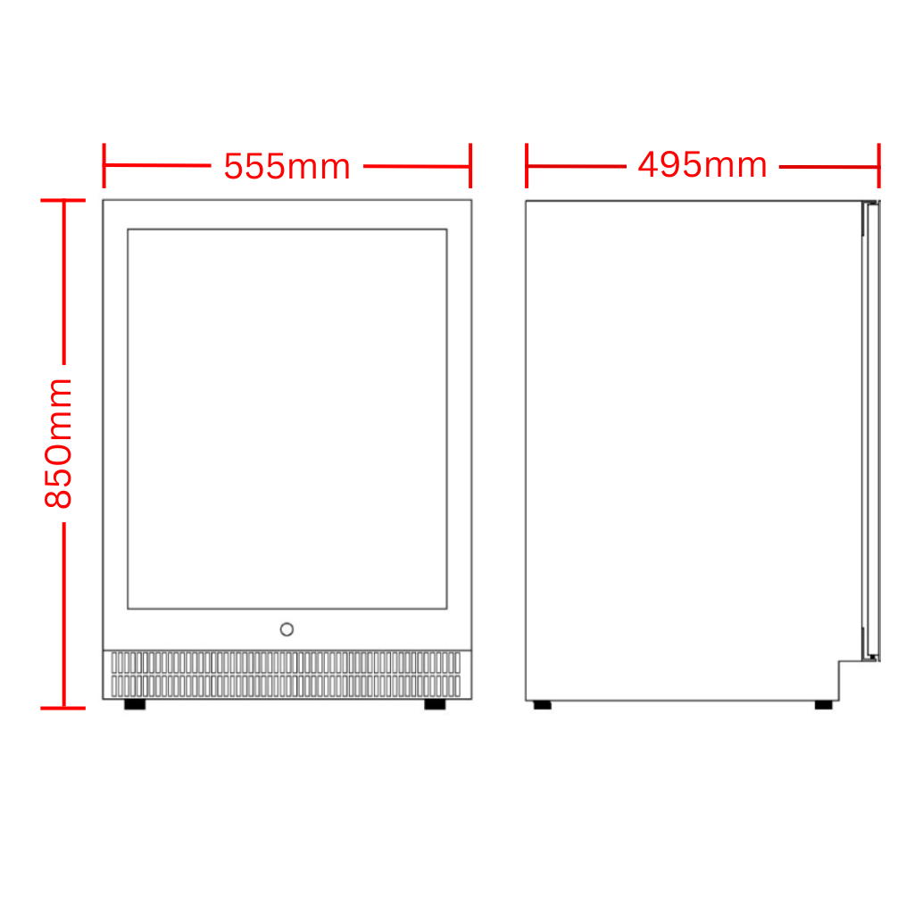 Beefeater BS28130 Dimension Image - The Appliance Guys