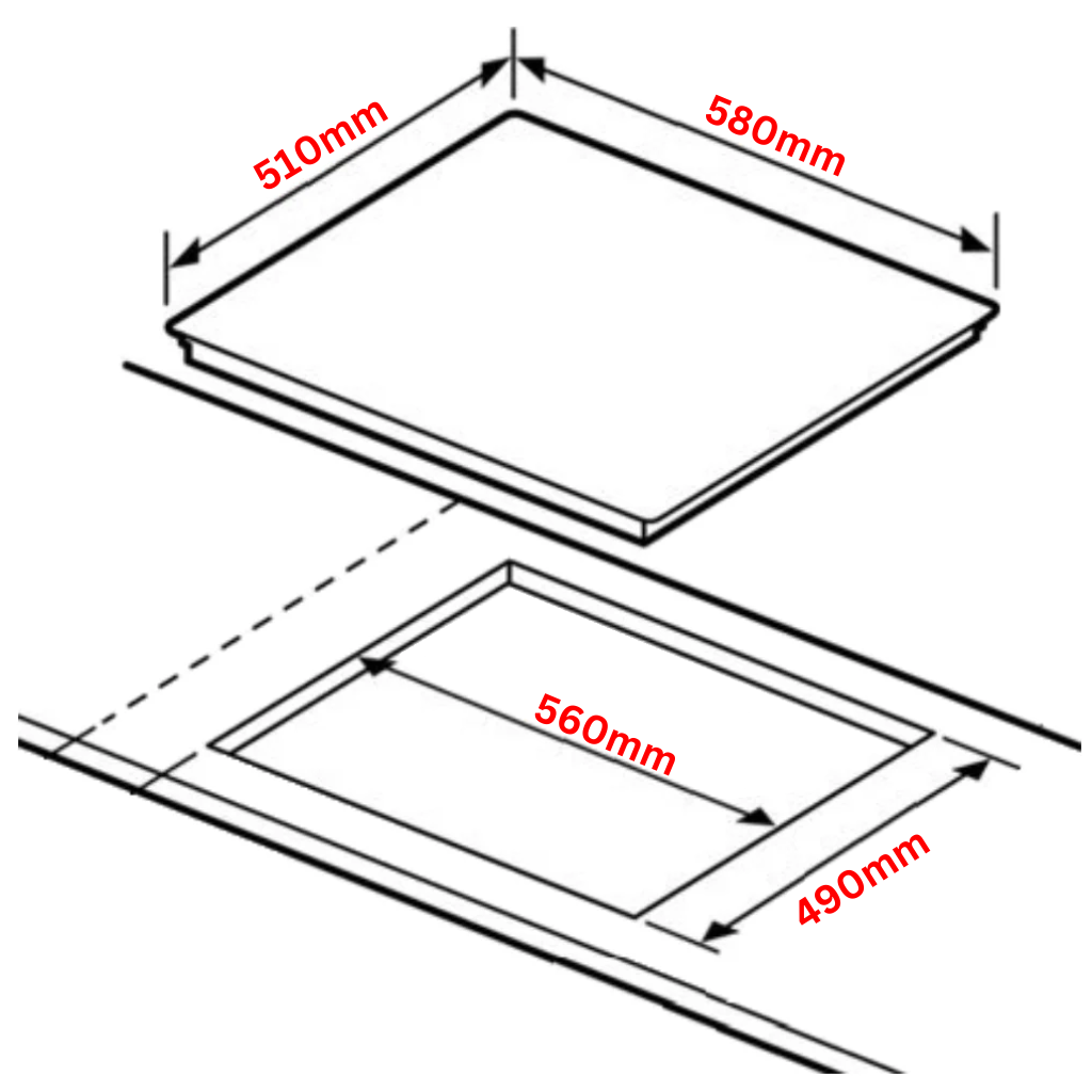 Beko BCT60GX1 Dimension Image - The Appliance Guys