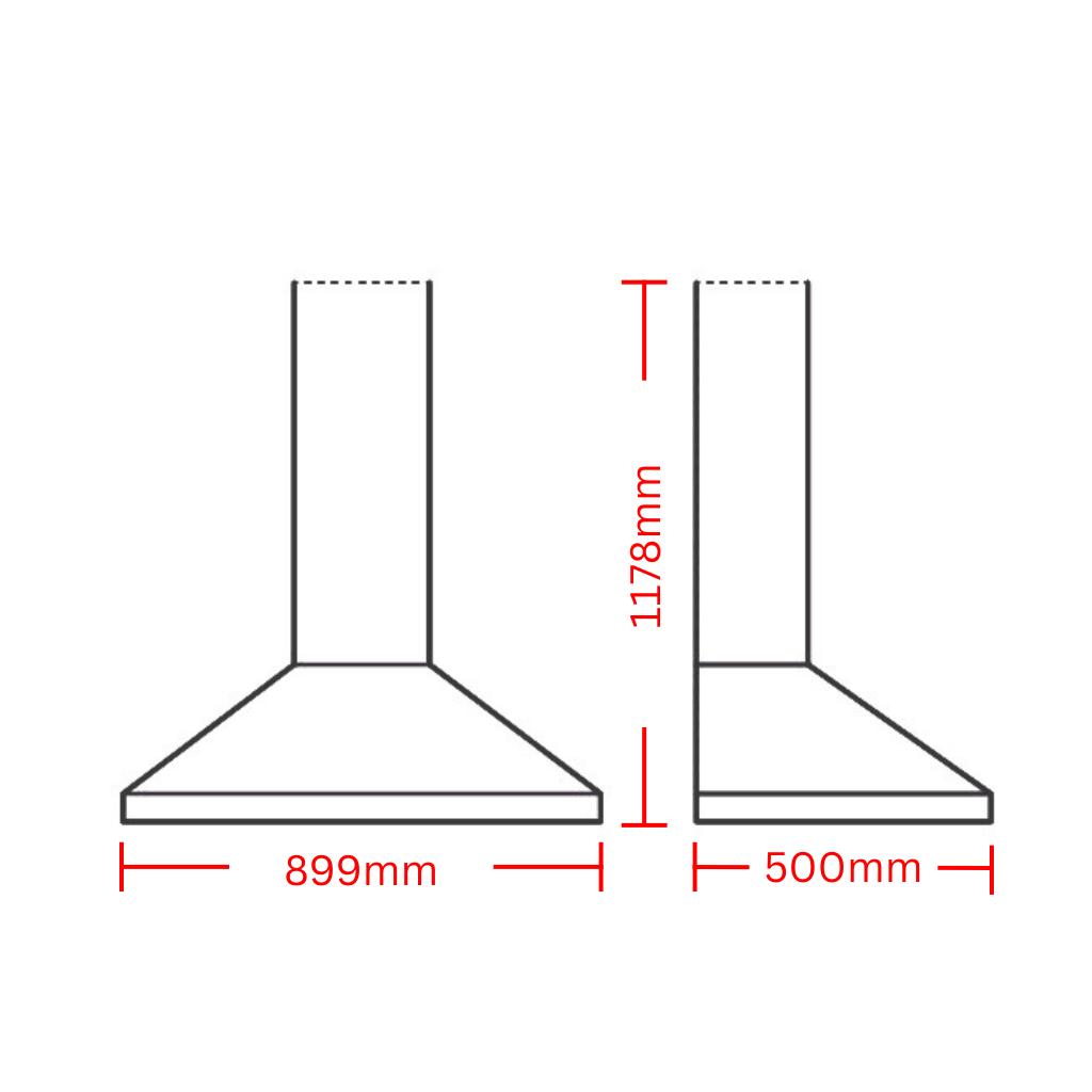 Beko BRH90CB Dimension Image - The Appliance Guys