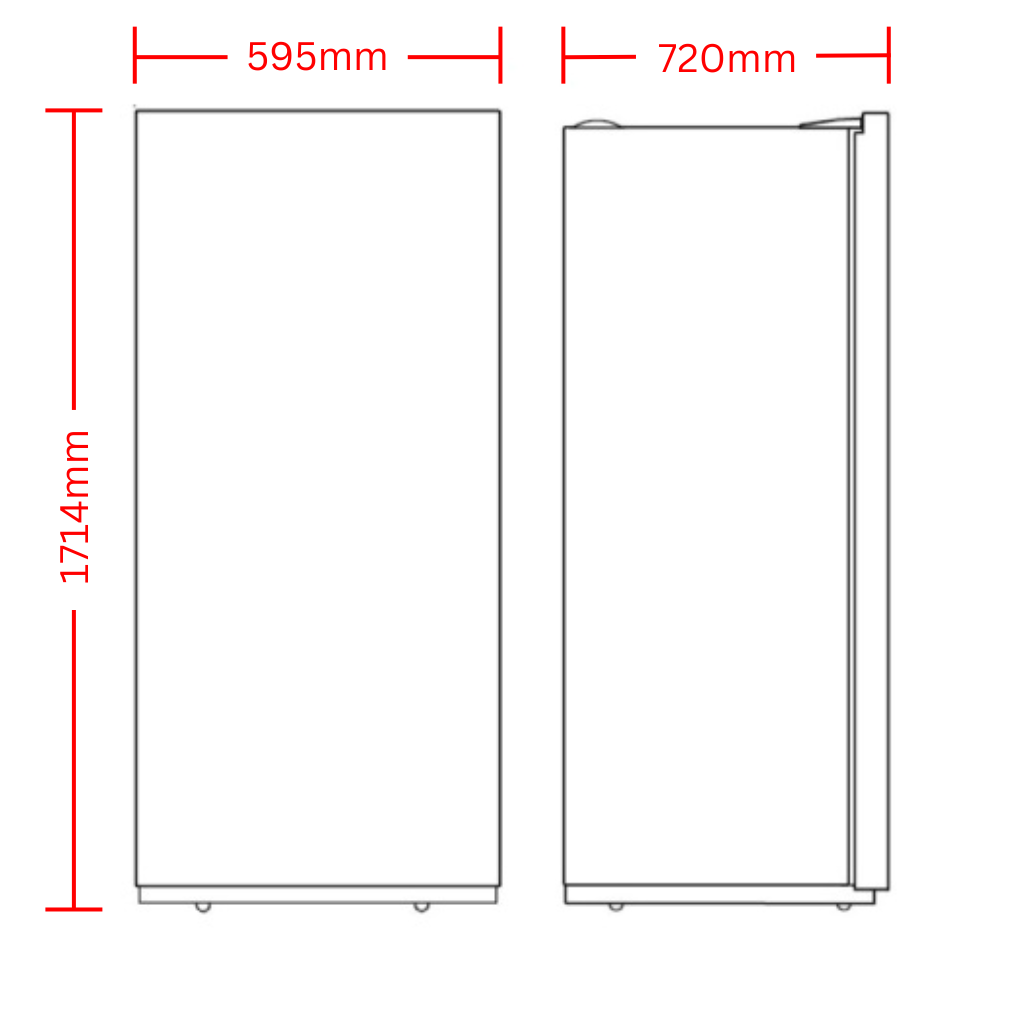 Beko BVF290W Dimension Image - The Appliance Guys