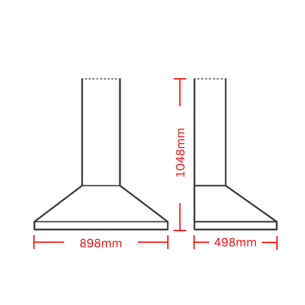 Belling BPC90BR Dimension Image - The Appliance Guys