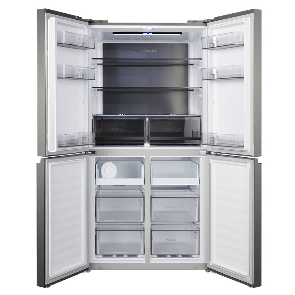 Chiq CCD596NS 601L Silver Cross Door Fridge