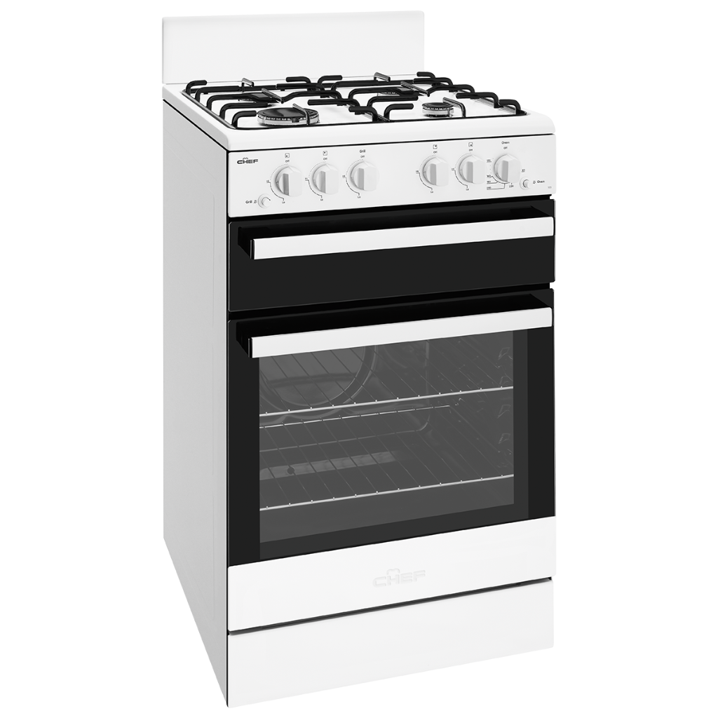 Cwc Cooker Chef CFG503WCH 54cm White Gas Freestanding Cooker - The Appliance Guys