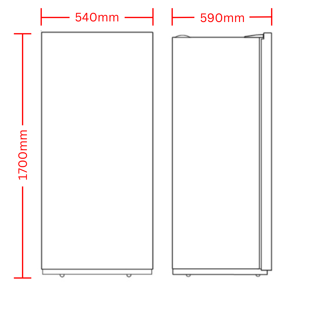 Chiq CSF205NSS Dimension Image - The Appliance Guys