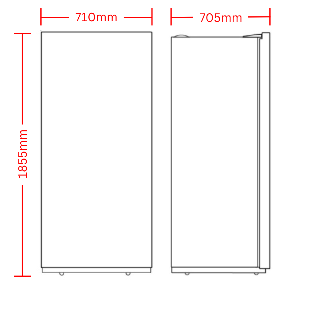Chiq CSH380NWR3 Dimension Image - The Appliance Guys