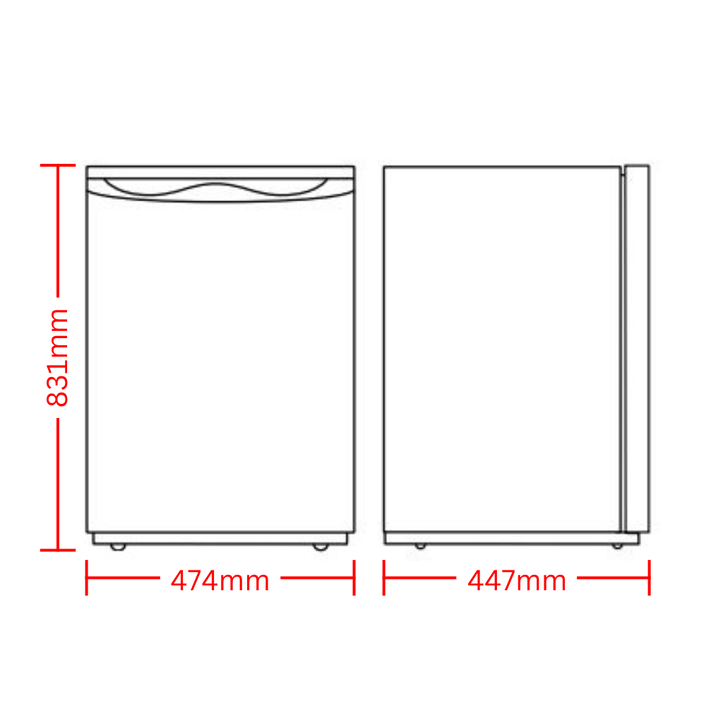 Chiq CSR092DW 92L White Bar Fridge