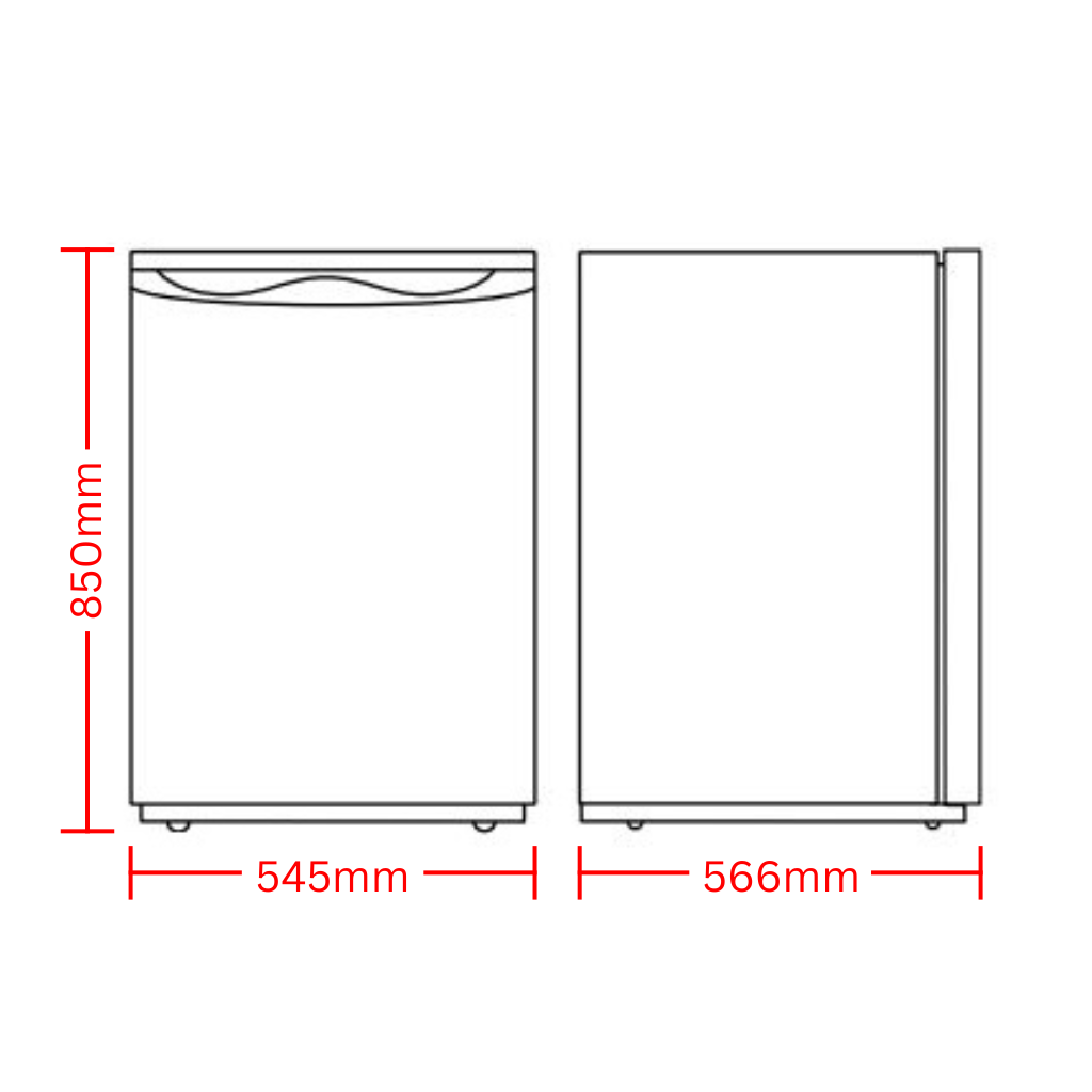 Chiq CSR120DW Dimension Image - The Appliance Guys