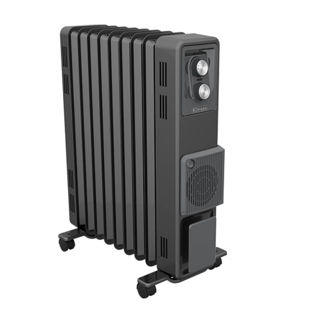 At24h Dimplex Dimplex ECR24FA 2.4kW Black Oil Free Column Heater with Thermostat & T ...