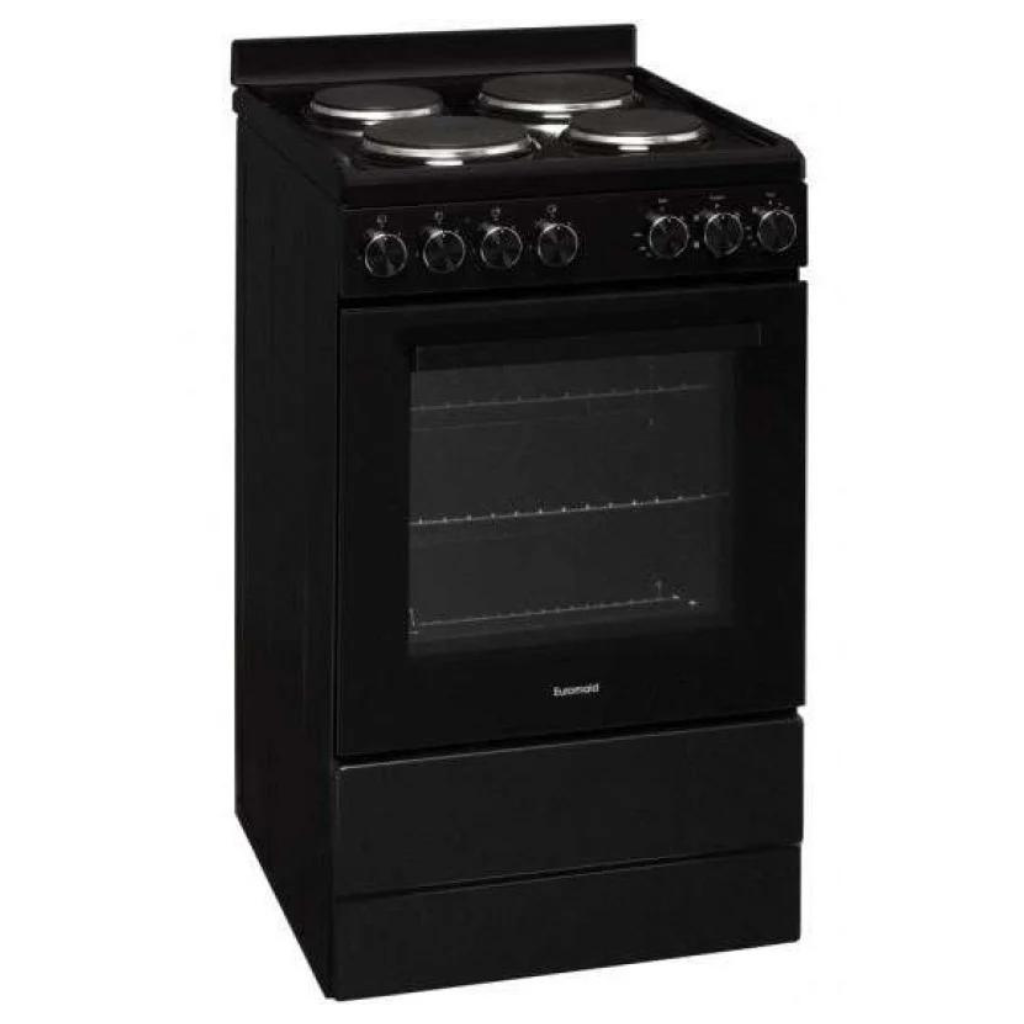 Euromaid EFS54FC-SEB 54cm Freestanding Electric Oven With Solid Cooktop