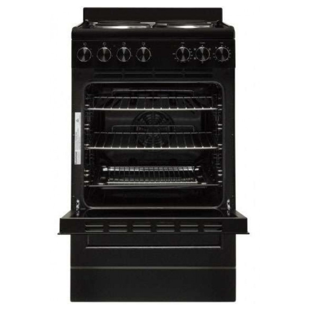 Euromaid EFS54FC-SEB 54cm Freestanding Electric Oven With Solid Cooktop