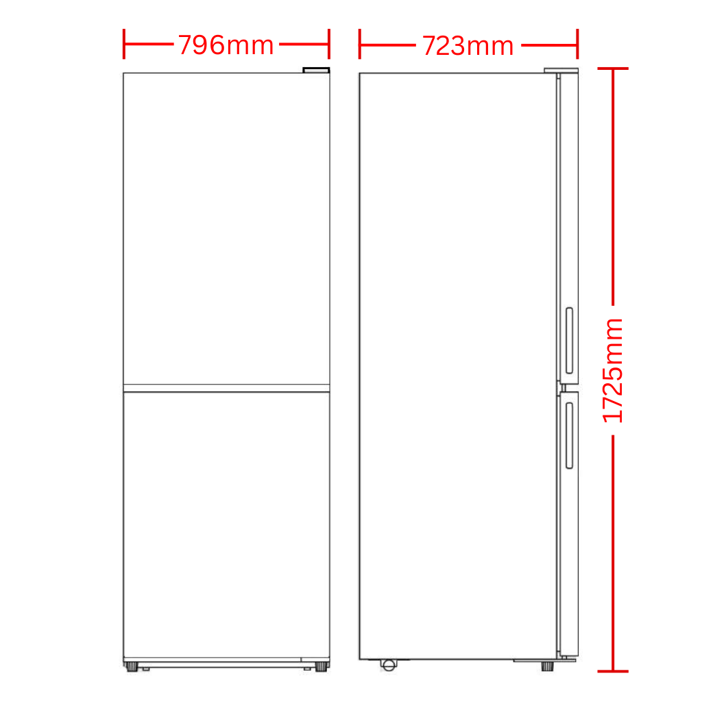 Electrolux EBE5002BD-R Dimension Image - The Appliance Guys