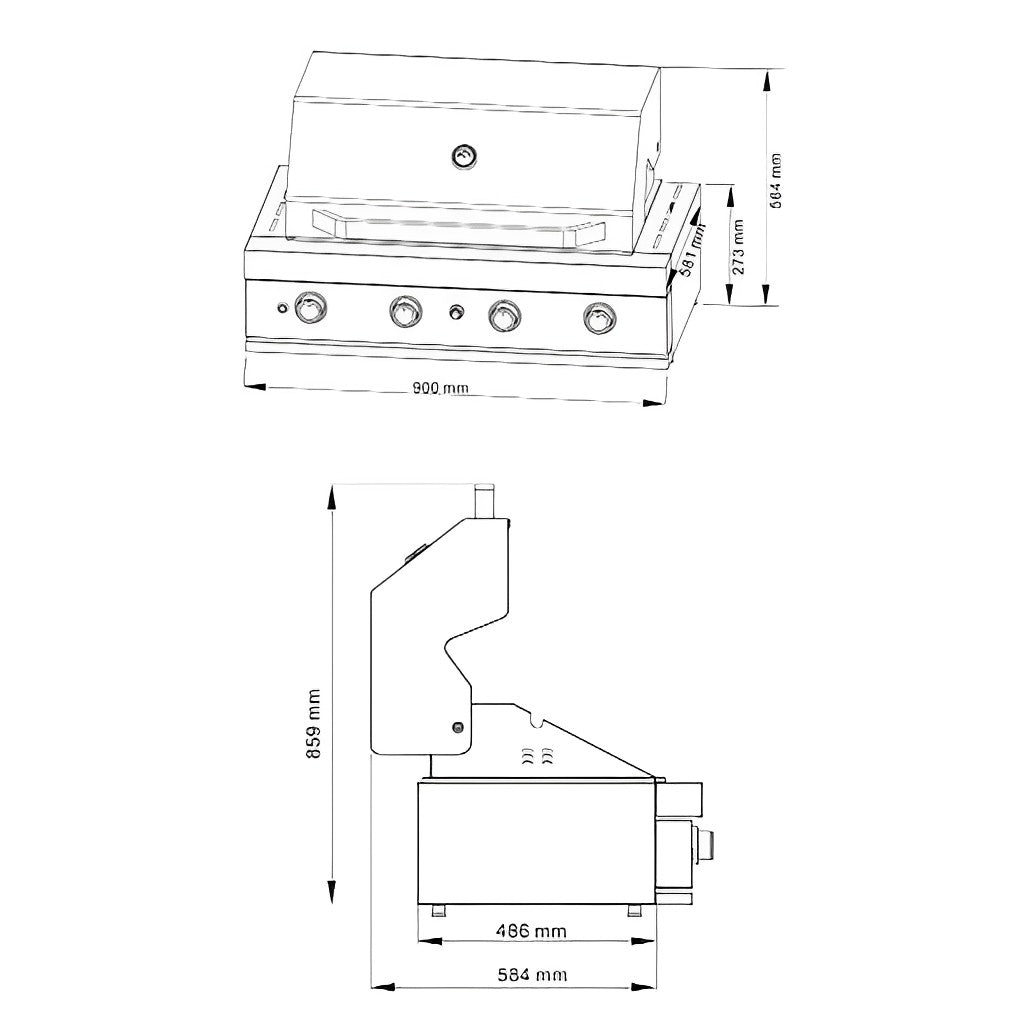Euro Appliances EAL900RBQ Dimension Image - The Appliance Guys