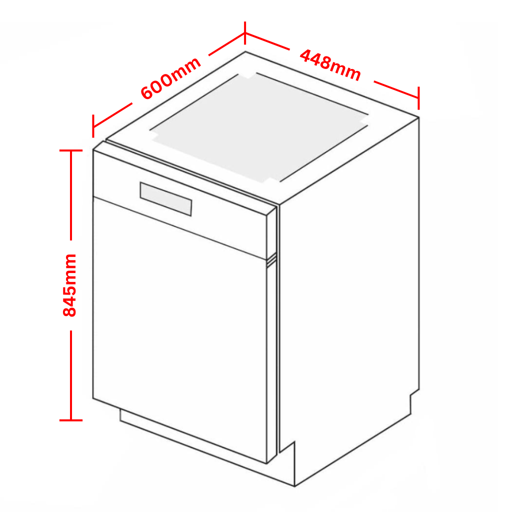 Euro Appliances EDS45XS 45cm Stainless Steel Freestanding Dishwasher