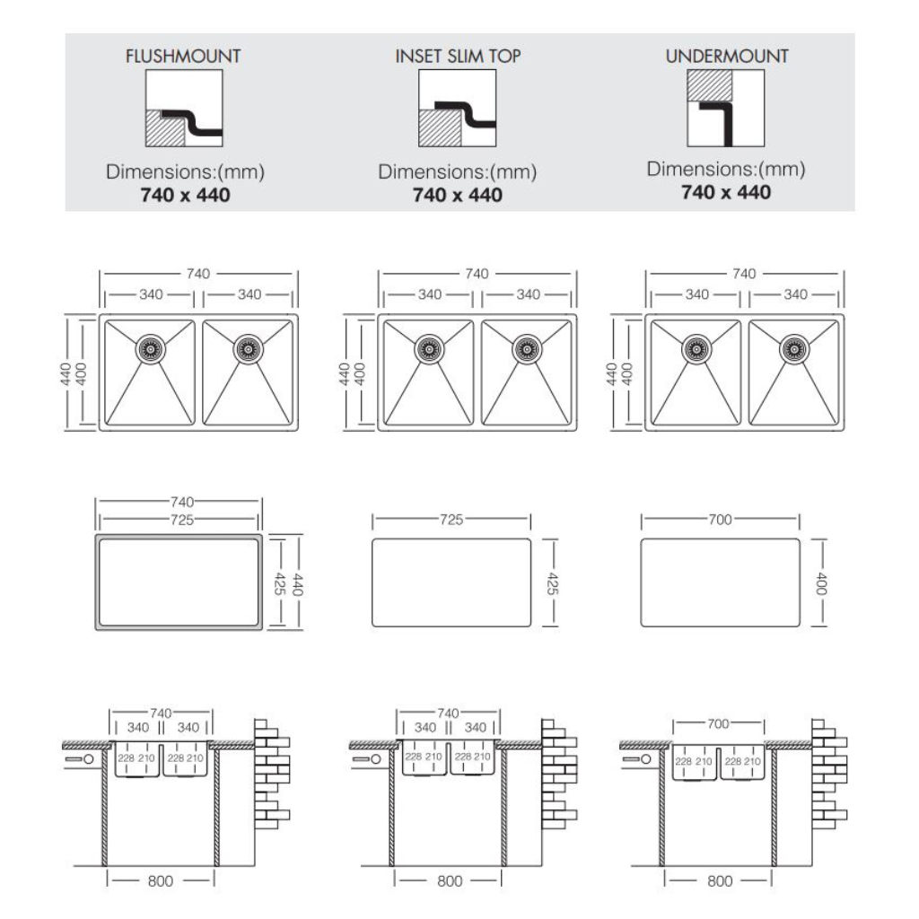 Artusi FLEET Double Bowl Sink