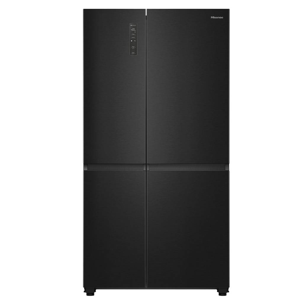 Hisense HRSBS652B 652L Black Brushed Steel Side by Side Fridge