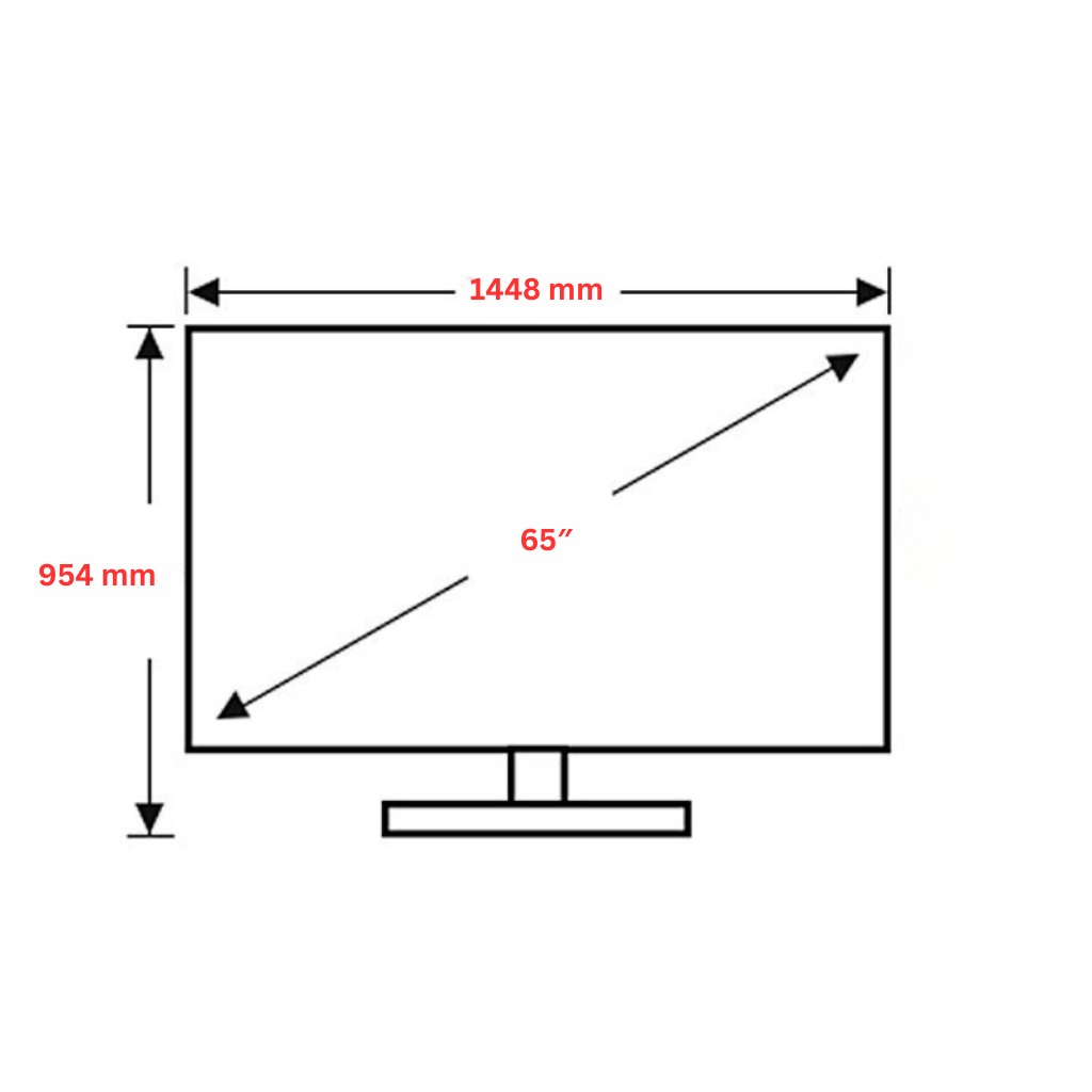 Hisense 65U8QAU Dimension Image - The Appliance Guys
