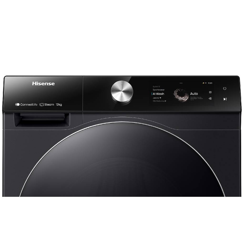 Hisense HWFS1214PB 12kg Black Front Load Washer