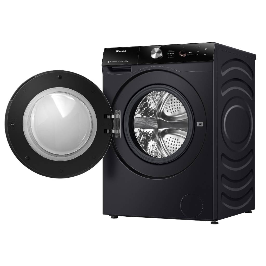 Hisense HWFS1214PB 12kg Black Front Load Washer