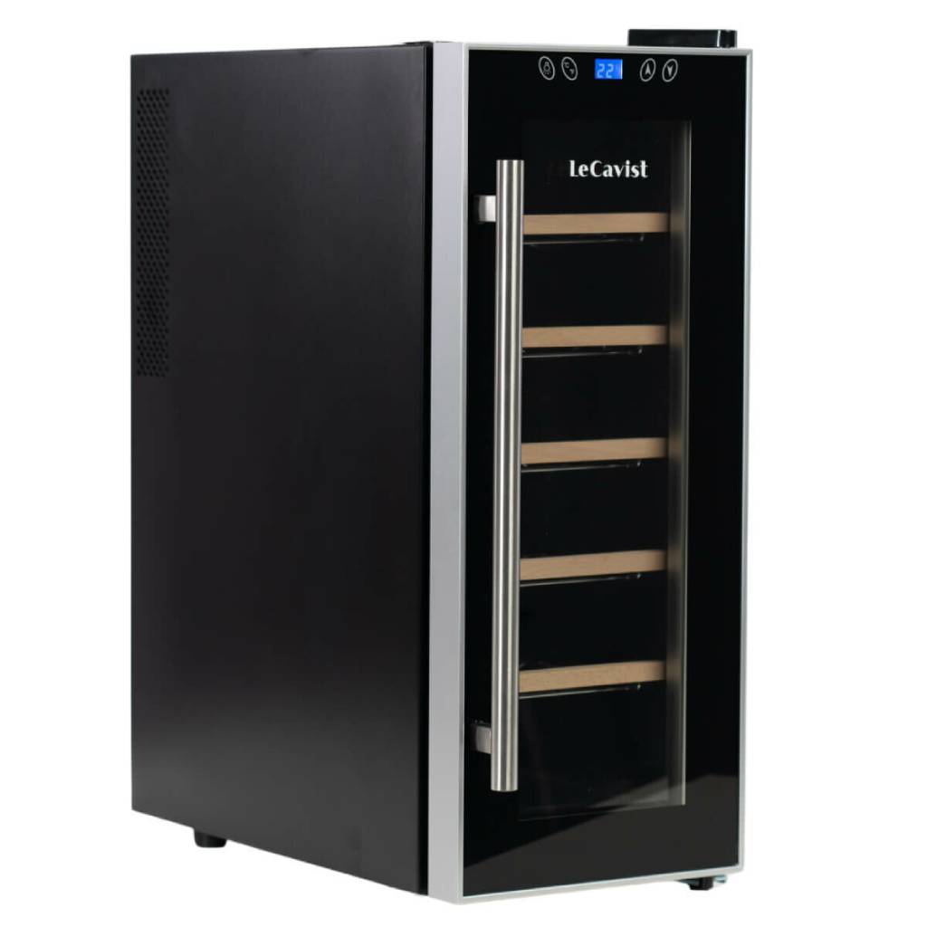 Lecavist LCCV12B Black 12 Bottle Single Zone Wine Fridge
