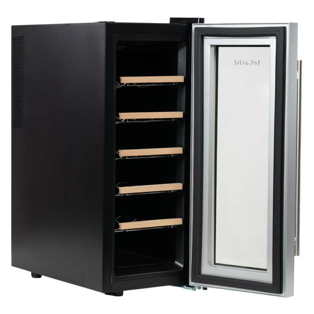 Lecavist LCCV12B Black 12 Bottle Single Zone Wine Fridge
