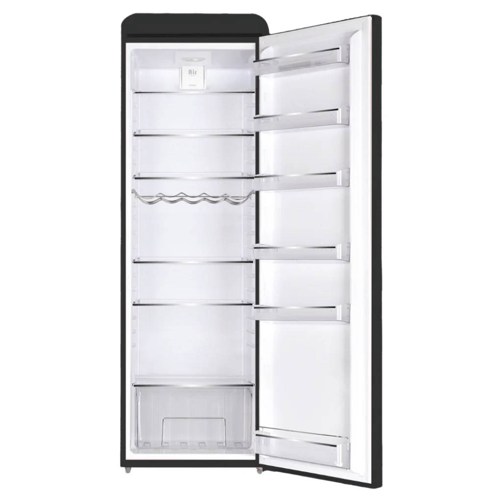 Linarie Belley LK335LBLACK 328L Black Single Door Larder Retro Fridge