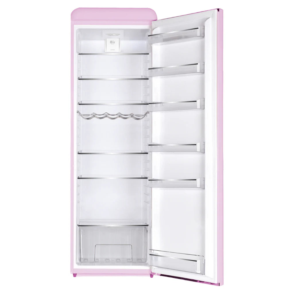 Linarie Belley LK335LPINK 328L Pink Single Door Larder Retro Fridge