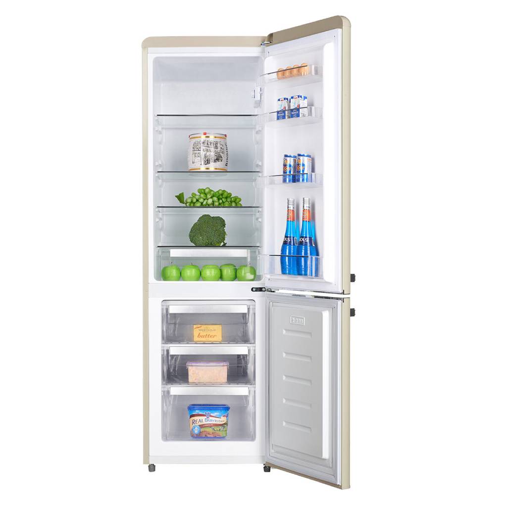 Linarie Annecy LKCO250CREAM 242L Cream Retro Bottom Mount Fridge