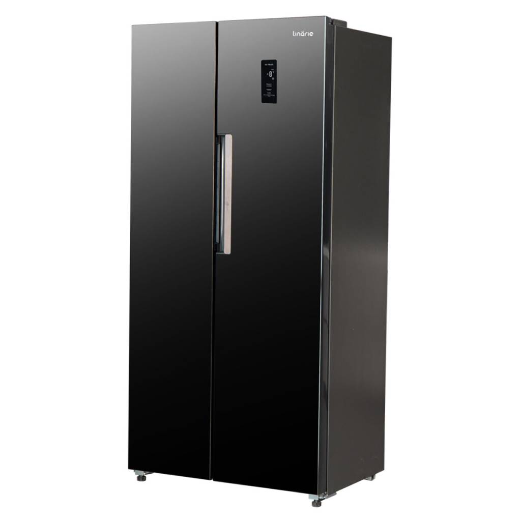 Linarie Villary LSSBS460BK 444L Black Side by Side Fridge